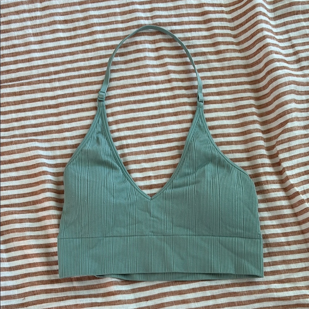 PINK Victoria's Secret Ribbed Halter Bralette